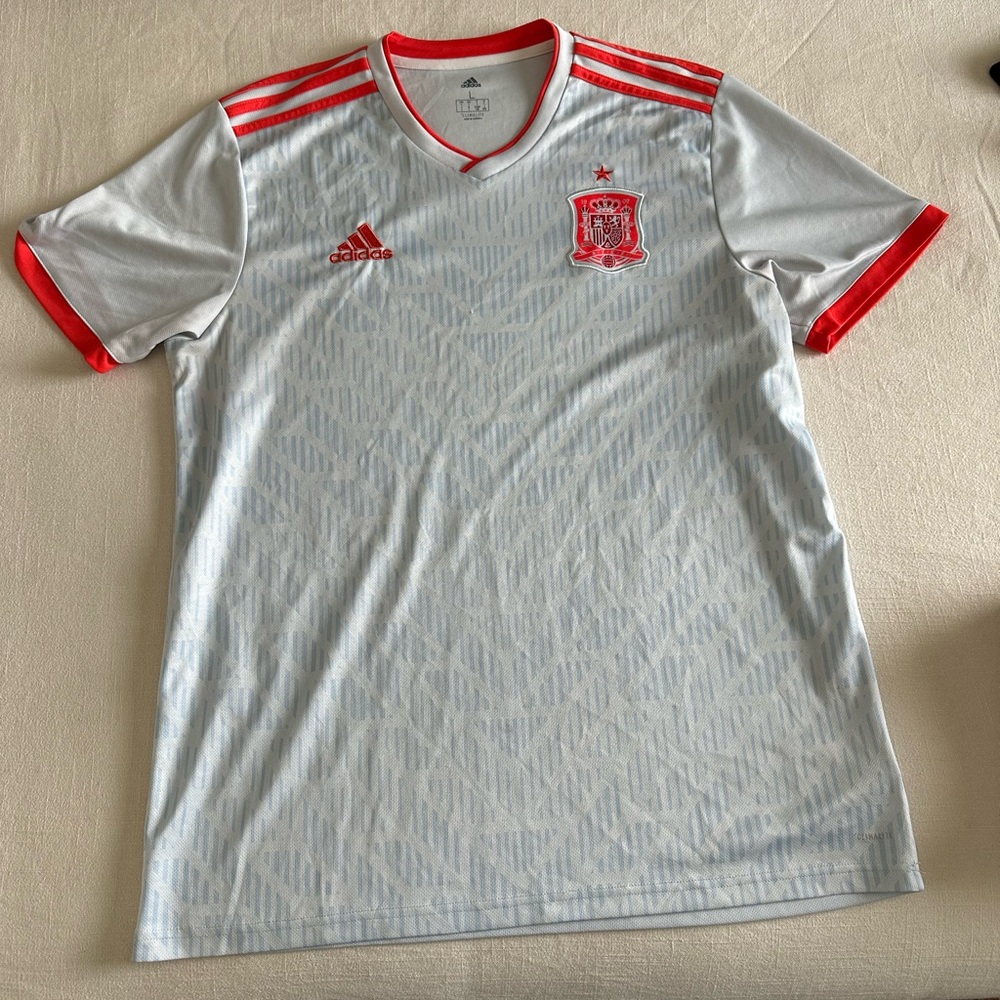 Adidas Spain Football Shirt - White and Red
